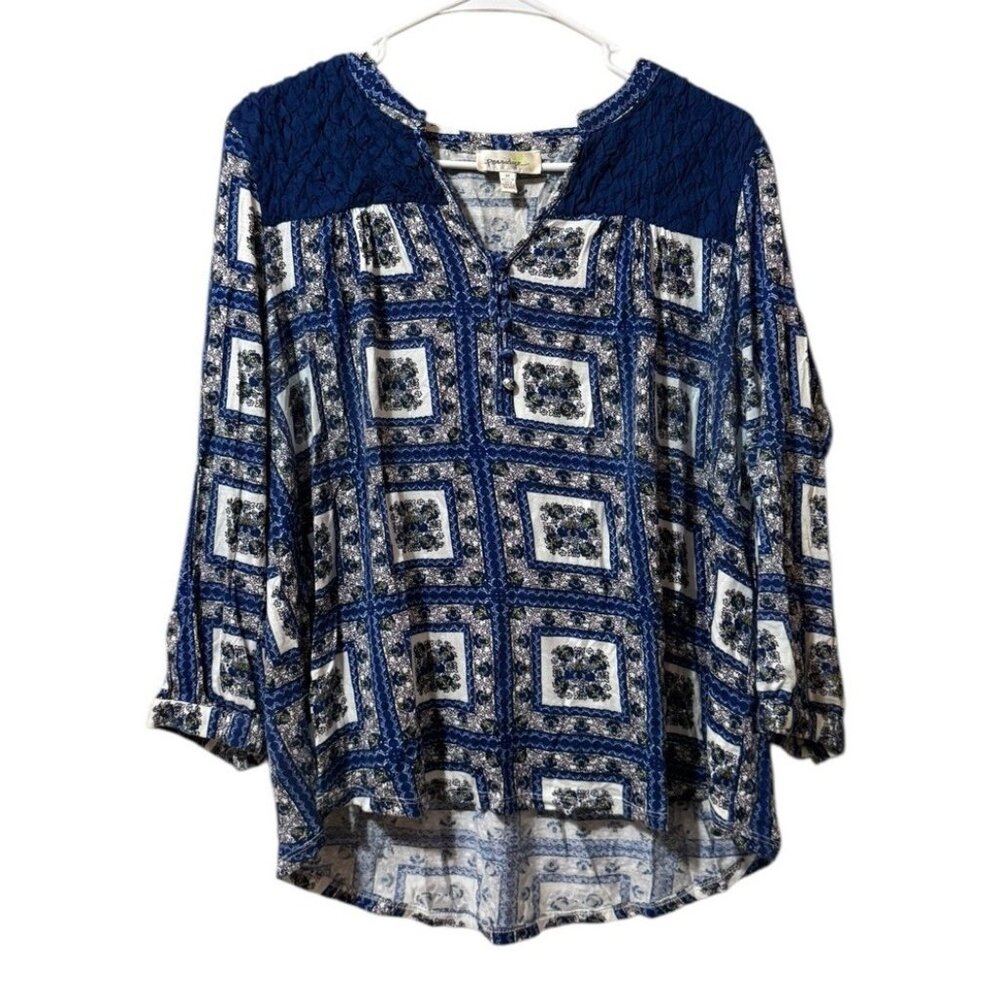 Anthropologie Porridge Women Size Medium Blouse Peasant Cottagecore Bohemian